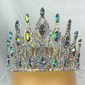 Queen/Princess Tiara-4" Tall-Multi Colored Jewels-Metal Frame-One Size